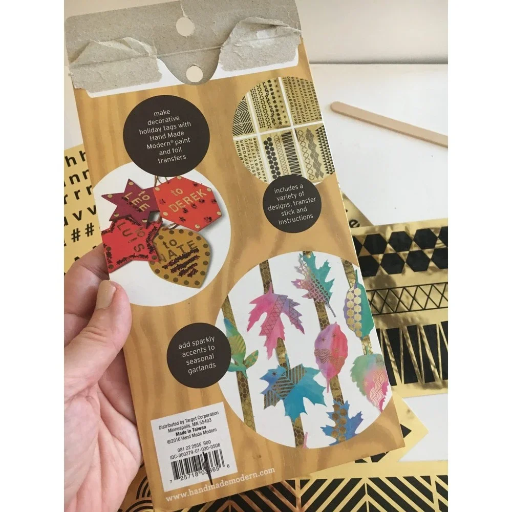 Foil Transfers Metallic Mixer Hand Made Modern Assorted Rub On Designs Supplies